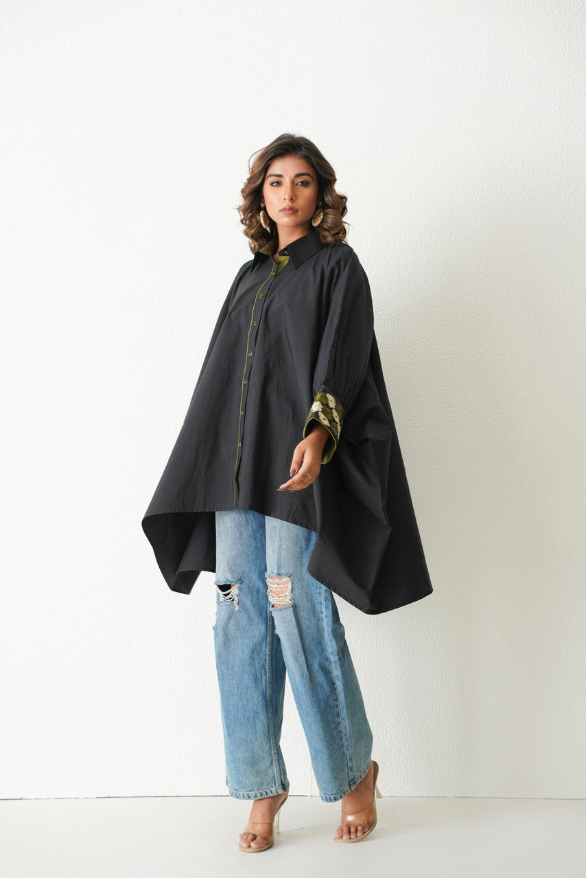 Spritz Kaftan Shirt (Black)
