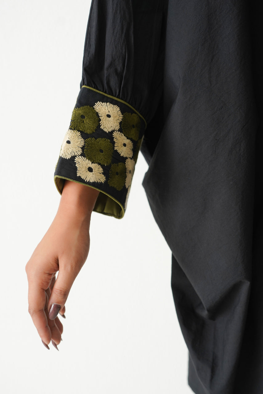 Spritz Kaftan Shirt (Black)