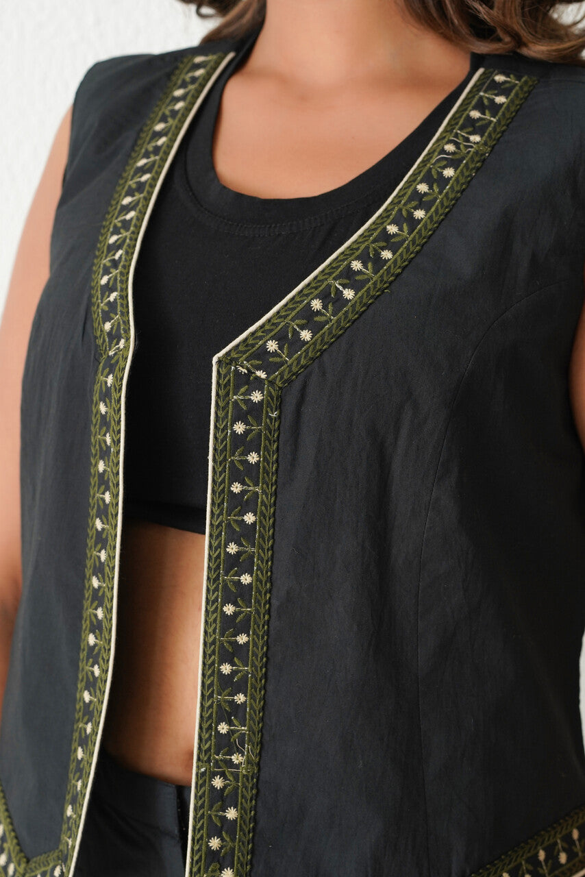 Blue Lagoon Waistcoat (Black)