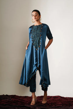 Blue Boho Tunic with Pants