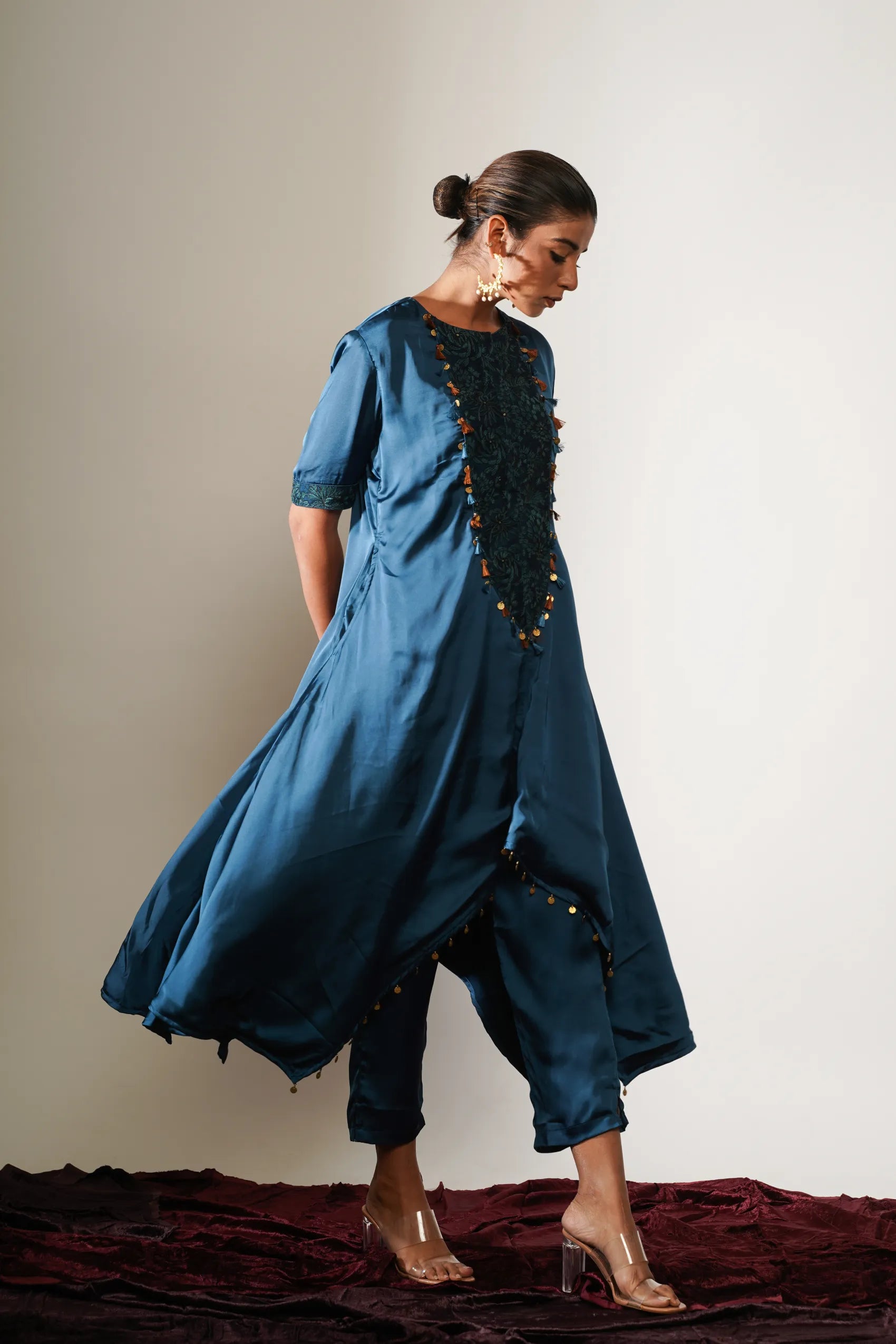 Blue Boho Tunic with Pants