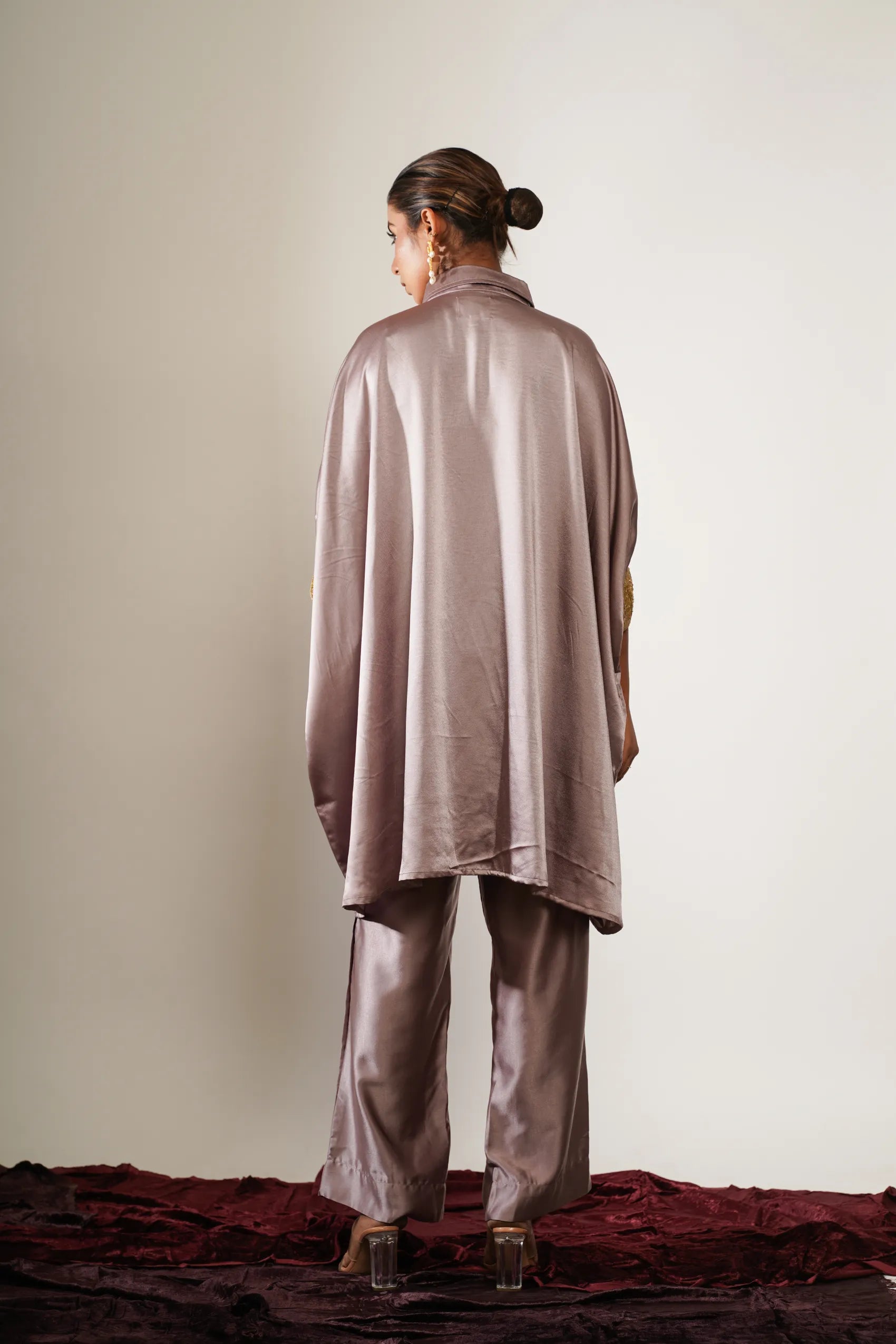 Pink Kaftan shirt with Trousers