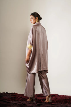 Pink Kaftan shirt with Trousers