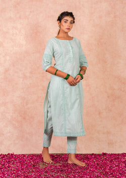 Lacework kurta with pants - Set of Two