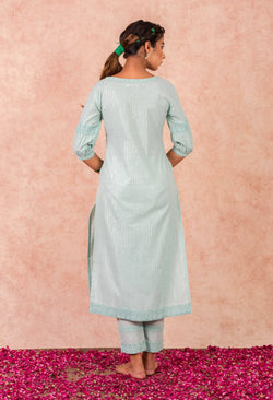 Lacework kurta with pants - Set of Two