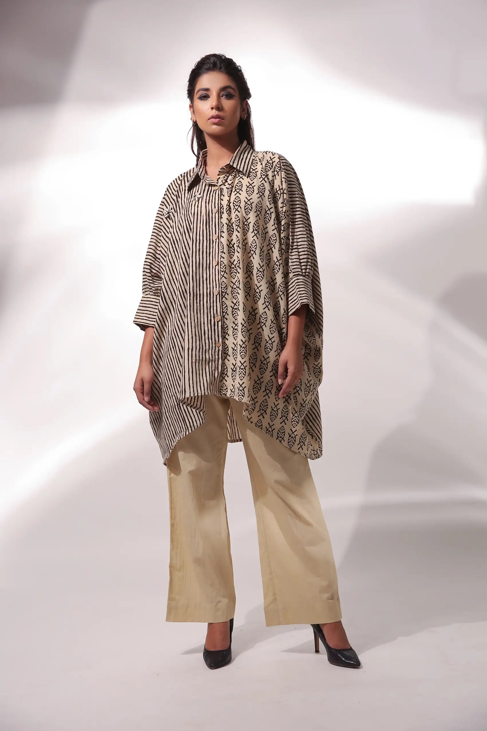 Leros - Oversized Shirt with Trousers set of two