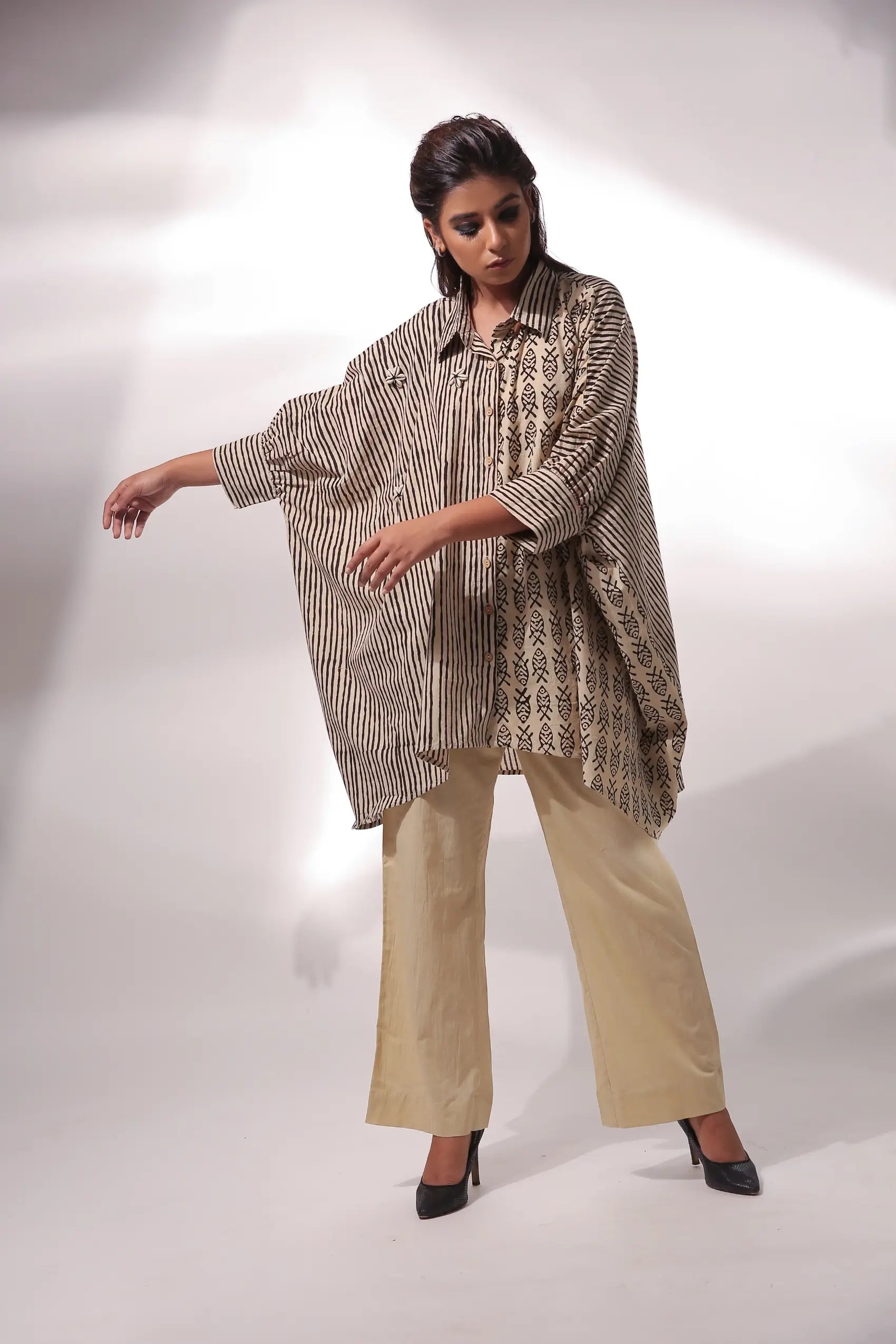 Leros - Oversized Shirt with Trousers set of two