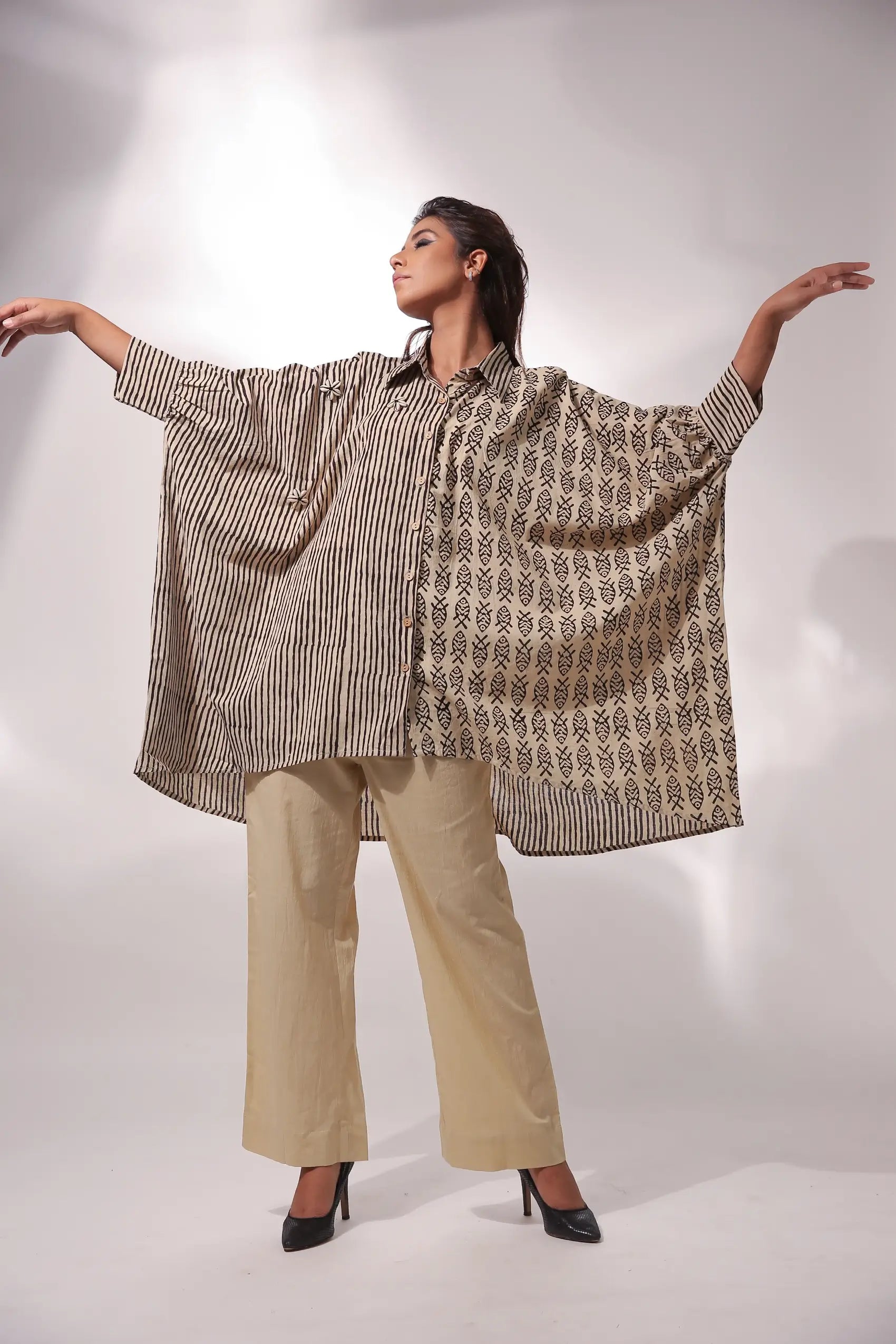 Leros - Oversized Shirt with Trousers set of two