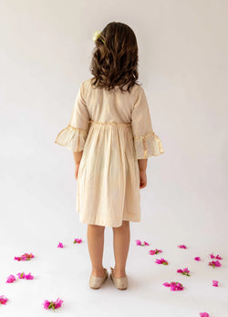 Front Button Bow Dress