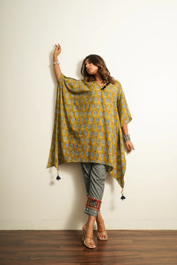 Tassle Detailed Cotton Kaftan